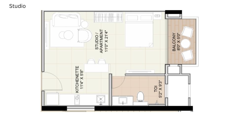 Hiranandani-Sands-Floor-Plan-Studio-400 Sqft